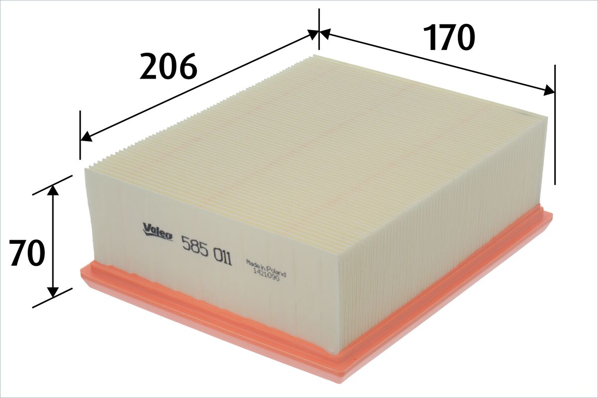 VALEO 585011 Air Filter for...